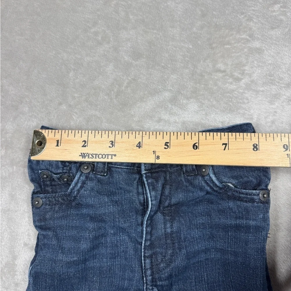 Levi’s Dark Blue Wash Rolled Grey Cuffs Cotton Blend Stretch Jeans Size 12M